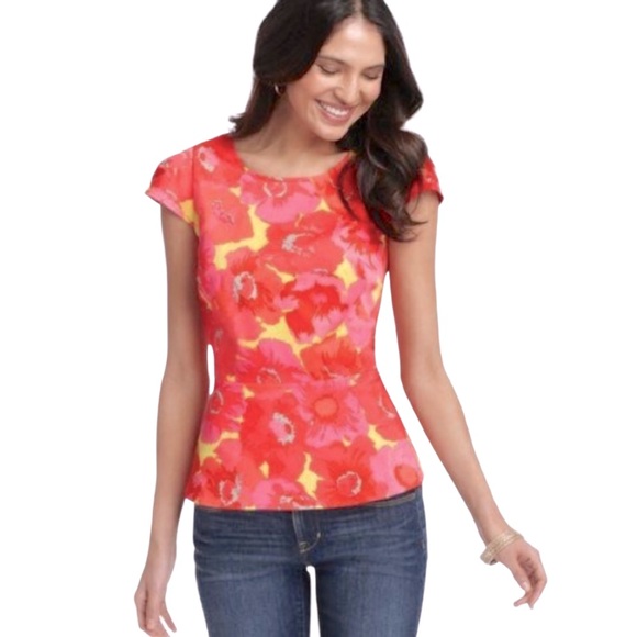 LOFT Tops - LOFT Floral Peplum Top